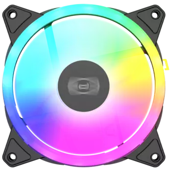 Вентилятор PCCooler F3 T120 ARGB BK, 120 мм, 1800rpm, 21.6 дБ, 4-pin PWM, 1шт, черный, ARGB подсветка (F3 T120 ARGB BK)