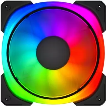 Вентилятор Powercase M21-14 ARGB, 140 мм, 1500rpm, 4-pin PWM, 1шт, черный, ARGB подсветка (M21_14_ARGB_BK)