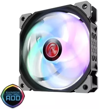 Вентилятор RAIJINTEK AGERAS 12 ARGB-1, 120 мм, 2200rpm, 33 дБ, 4-pin PWM, 1шт, черный, ARGB подсветка (0R40B00256)