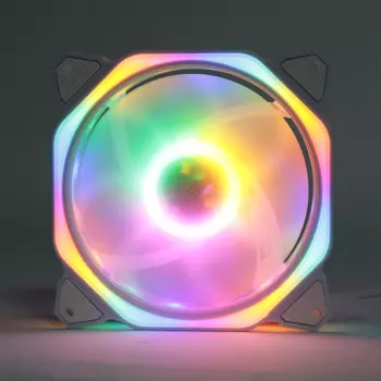 Вентилятор TESLA RGB120 RW, 120 мм, 1200rpm, 21 дБ, 3-pin+4-pin Molex, 1шт, белый, FRGB подсветка (TSL-120-RW)