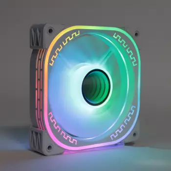 Вентилятор TESLA RGB120 XW, 120 мм, 1200rpm, 21 дБ, 4-pin Molex, 1шт, белый, RGB подсветка (TSL-120-XW)