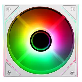 Вентилятор Thermalright TL-M12W-S, 120x124мм мм, 1500rpm, 23.2 дБ, 4-pin PWM, 1шт, белый, ARGB подсветка (TPTL_M12W_S)