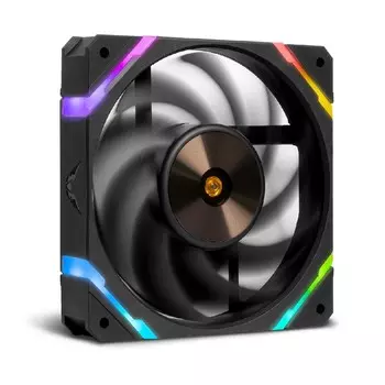 Вентилятор Valkyrie X12 ARGB Black, 120 мм, 2150rpm, 29 дБ, 4-pin PWM, 1шт, черный, ARGB подсветка (VK_X12-ARGB-BK)