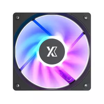 Вентилятор XASTRA FC120B ARGB, 120 мм, 1500rpm, 4-pin PWM, 1шт, черный, ARGB подсветка (FC120-1BF-SXX-GL)