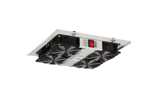 Вентиляторный модуль TLK, 4 вентилятора с терморегулятором, без шнура питания, серый (TLK-FAN4-TERM-I-GY)