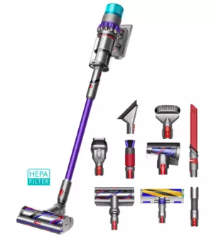 Вертикальный пылесос DYSON Gen5 Detect Absolute (SV23), 752 Вт, питание от аккумулятора, серебристый/фиолетовый (446989-01)