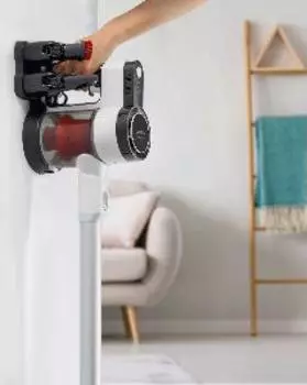 Вертикальный пылесос GORENJE SVC216FMLW 135Вт, питание от аккумулятора, белый/черный (SVC216FMLW)