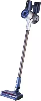 Вертикальный пылесос Hyundai HYV-S7570, 380 Вт, питание от аккумулятора, темно-синий/серебристый (HYV-S7570)