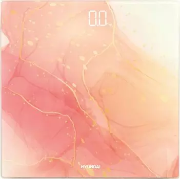 Весы HYUNDAI H-BS03951, до 180 кг, розовый/белый (H-BS03951)