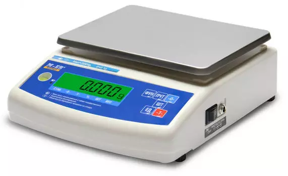 Весы лабораторные настольные 3кг, дисплей, с поверкой, платформа 140мм x 180мм, Mertech M-ER 122 АCF-3000.1 "ACCURATE" (3007)