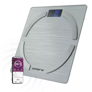 Весы Polaris PWS 1886 IQ Home, до 180 кг, диагностические, серебристый
