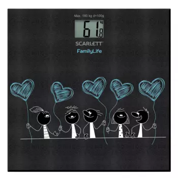Весы Scarlett SC-BS33E019, 180кг, диагностические, черный