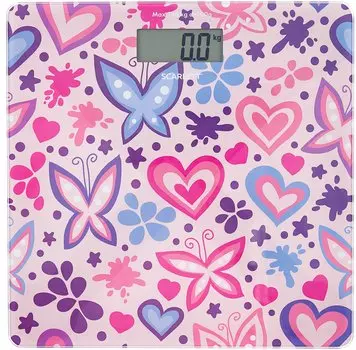 Весы Scarlett SC-BS33E092, до 180 кг, принт (бабочки)