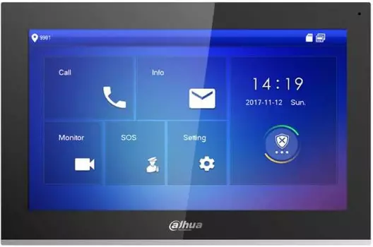 Видеодомофон DAHUA, 10" 1024x600, черный/черный (DH-VTH5441G)