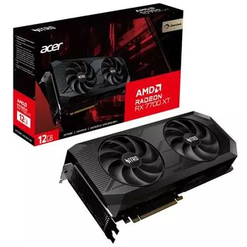 Видеокарта Acer AMD Radeon RX 7700 XT NITRO OC , 12Gb DDR6, 192 бит, PCI-E, HDMI, 3DP, Retail (DP.Z39WW.P01)