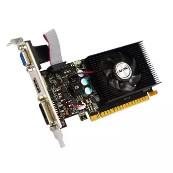 Видеокарта AFOX NVIDIA GeForce GT 610, 2Gb DDR3, 64 бит, PCI-E, VGA, DVI, HDMI, Retail (AF610-2048D3L7-V5)
