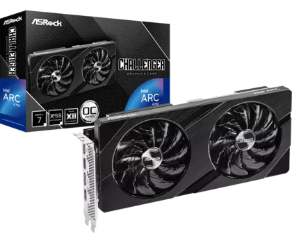 Видеокарта ASRock Intel Arc A750 Challenger OC, 8Gb GDDR6, 256 бит, PCI-E, 2HDMI, 2DP, Retail (A750 CL SE 8GO)