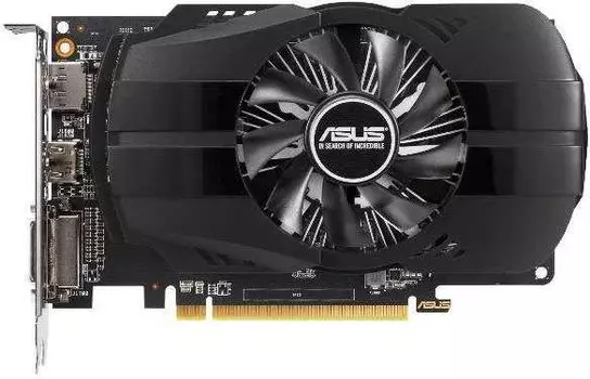 Видеокарта ASUS AMD Radeon RX 550 Phoenix, 4Gb DDR5, 128 бит, PCI-E, DVI, HDMI, DP, Retail (PH-RX550-4G-EVO)