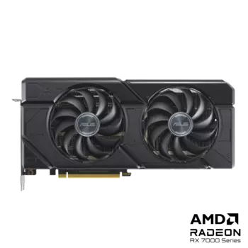 Видеокарта ASUS AMD Radeon RX 7800 XT DUAL-RX7800XT-O16G, 16Gb GDDR6, 256 бит, PCI-E, HDMI, 3DP, Retail (DUAL-RX7800XT-O16G)