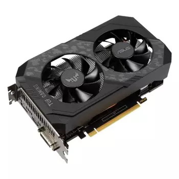 Видеокарта ASUS NVIDIA GeForce GTX 1650 TUF Gaming OC, 4Gb GDDR6, 128 бит, PCI-E, DVI, HDMI, DP, Retail (TUF-GTX1650-O4GD6-GAMING)