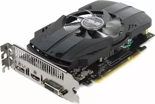 Видеокарта ASUS NVIDIA GeForce GTX 1050ti, 4Gb DDR5, 128 бит, PCI-E, DVI, HDMI, DP, Retail (PH-GTX1050TI-4G)