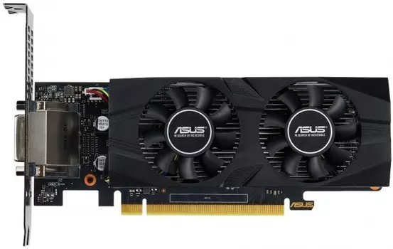 Видеокарта ASUS NVIDIA GeForce GTX 1650 GTX1650-4G-LP-BRK, 4Gb DDR5, 128 бит, PCI-E, DVI, HDMI, DP, Retail (GTX1650-4G-LP-BRK)