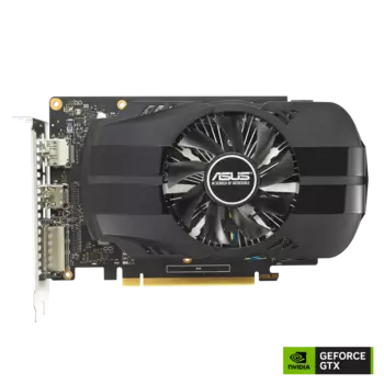 Видеокарта ASUS NVIDIA GeForce GTX 1650 Phoenix EVO OC Edition, 4Gb DDR6, 128 бит, PCI-E, DVI, HDMI, DP, Retail (PH-GTX1650-O4GD6-P-EVO)