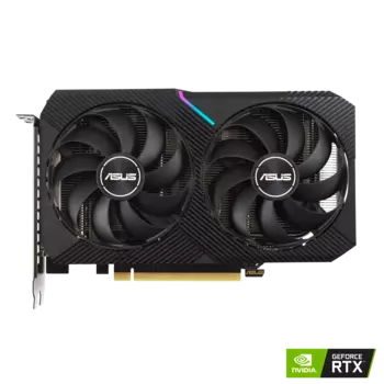 Видеокарта ASUS NVIDIA GeForce RTX 3050 OC Edition, 8Gb GDDR6, 128 бит, PCI-E, HDMI, 3DP, Retail (DUAL-RTX3050-O8G-V2)