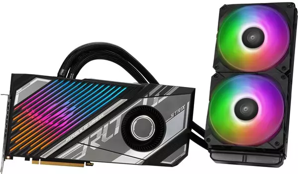 Видеокарта ASUS NVIDIA GeForce RTX 3090 Ti ROG Strix LC, 24Gb DDR6X, 384bit, PCI-E, 2HDMI, 3DP, Retail (ROG-STRIX-LC-RTX3090TI-O24G-GAMING)