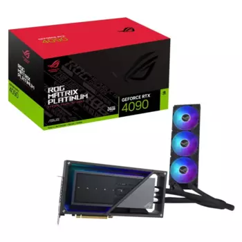 Видеокарта ASUS NVIDIA GeForce RTX 4090 ROG-MATRIX-RTX4090-P24G-GAMING, 24Gb DDR6X, 384 бит, PCI-E, 2HDMI, 3DP, Retail (90YV0ID7-M0NM00 )