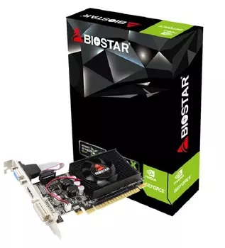 Видеокарта BIOSTAR NVIDIA GeForce GT 210, 1Gb DDR3, 64 бит, PCI-E, VGA, DVI, HDMI, Retail (VN2103NHG6)