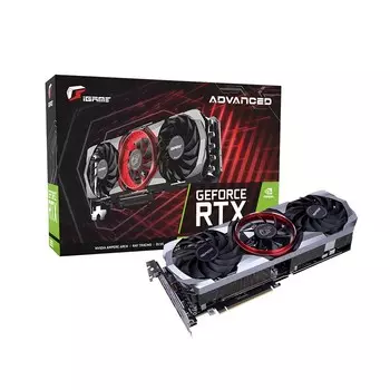 Видеокарта Colorful NVIDIA GeForce RTX 3080 iGame Advanced OC 10G-V, 10Gb DDR6X, 320 бит, PCI-E, HDMI, 3DP, Retail (RTX 3080 Advanced OC 10G-V LHR)