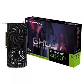 Видеокарта GAINWARD NVIDIA GeForce RTX 4060Ti GHOST, 8Gb DDR6, 128 бит, PCI-E, HDMI, 3DP, Retail (NE6406T019P1-1060B)