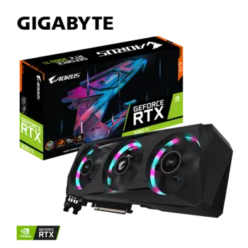 Видеокарта GIGABYTE NVIDIA GeForce RTX 3060Ti AORUS ELITE, 8Gb DDR6, 256bit, PCI-E, 2HDMI, 2DP, Retail (GV-N306TAORUS E-8GD LHR)