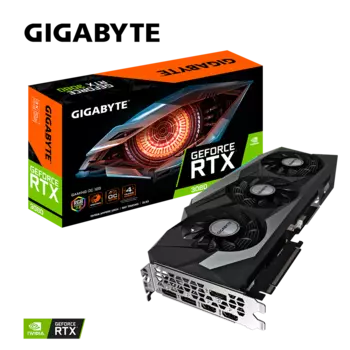 Видеокарта GIGABYTE NVIDIA GeForce RTX 3080 GAMING OC 10G, 10Gb DDR6X, 320bit, PCI-E, 2HDMI, 3DP, Retail (GV-N3080GAMING OC-10GD 2.0 LHR)