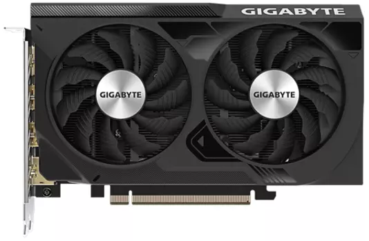 Видеокарта GIGABYTE NVIDIA GeForce RTX 4060 WINDFORCE OC, 8Gb GDDR6, 128 бит, PCI-E, 2HDMI, 2DP, Retail (GV-N4060WF2OC-8GD)