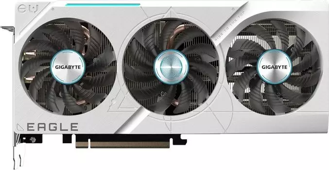 Видеокарта GIGABYTE NVIDIA GeForce RTX 4070 Super EAGLE OC ICE, 12Gb DDR6X, 192 бит, PCI-E, HDMI, 3DP, Retail (GV-N407SEAGLEOC ICE-12GD )