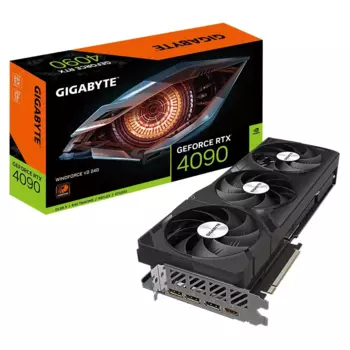 Видеокарта GIGABYTE NVIDIA GeForce RTX 4090 WINDFORCE V2, 24Gb GDDR6X, 384 бит, PCI-E, HDMI, 3DP, Retail ( GV-N4090WF3V2-24GD_12)