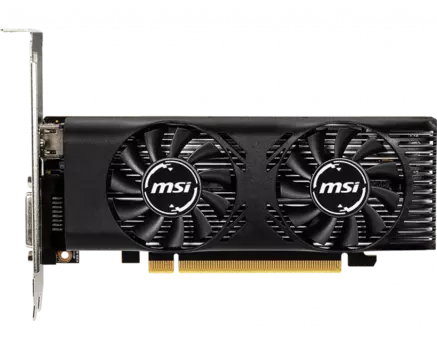 Видеокарта MSI NVIDIA GeForce GTX1650 LP OC, 4Gb DDR5, 128bit, PCI-E, DVI, HDMI, Retail (GTX 1650 4GT LP OC)