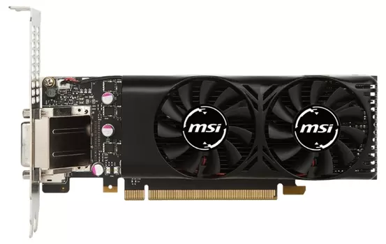 Видеокарта MSI NVIDIA GeForce GTX 1050ti, 4Gb DDR5, 128 бит, PCI-E, DVI, HDMI, DP, Retail (GTX 1050 Ti 4GT LP)