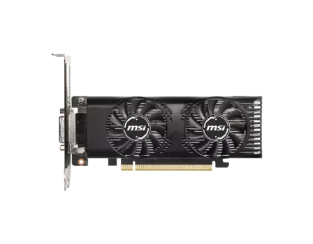 Видеокарта MSI NVIDIA GeForce GTX 1650 LP, 4Gb DDR5, 128 бит, PCI-E, DVI, HDMI, DP, Retail (GTX 1650 4GT LP)