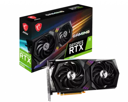 Видеокарта MSI NVIDIA GeForce RTX 3060 GAMING 12G, 12Gb DDR6, 192 бит, PCI-E, HDMI, 3DP, Retail (GeForce RTX 3060 GAMING 12G)
