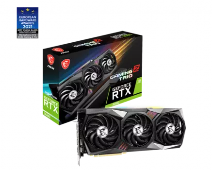 Видеокарта MSI NVIDIA GeForce RTX 3080 GAMING Z TRIO, 10Gb DDR6X, 320bit, PCI-E, HDMI, 3DP, Retail (RTX 3080 GAMING Z TRIO 10G LHR)