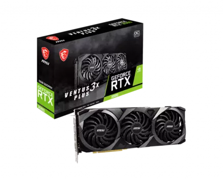 Видеокарта MSI NVIDIA GeForce RTX 3080 VENTUS 3X PLUS OC, 12Gb DDR6X, 384bit, PCI-E, HDMI, 3DP, Retail (RTX 3080 VENTUS 3X PLUS 12G OC LHR)