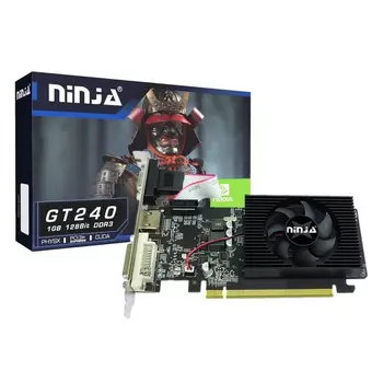 Видеокарта Ninja NVIDIA GeForce GT 240 NH24NP013F, 1Gb DDR3, 128 бит, PCI-E, VGA, DVI, HDMI, Retail (NH24NP013F)