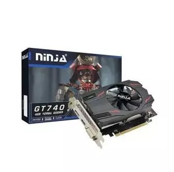 Видеокарта Ninja NVIDIA GeForce GT 740 384SP, 2Gb DDR5, 128 бит, PCI-E, VGA, DVI, HDMI, Retail (NF74NP025F)