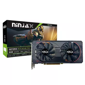 Видеокарта Ninja NVIDIA GeForce RTX 3070 NF307FG86F, 8Gb DDR6, 256 бит, PCI-E, HDMI, 3DP, Retail (NF307FG86F)