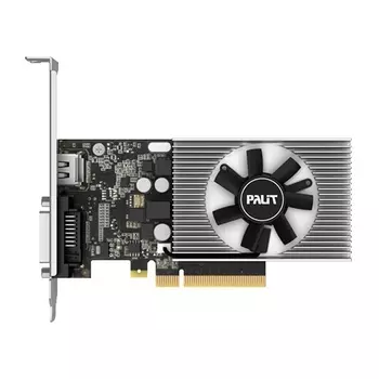 Видеокарта Palit NVIDIA GeForce GT 1030, 2Gb DDR4, 64 бит, PCI-E, DVI, HDMI, Bulk (NEC103000646-1082F)