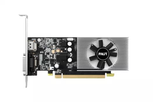 Видеокарта Palit NVIDIA GeForce GT 1030, 2Gb DDR5, 64 бит, PCI-E, DVI, HDMI, Retail (NE5103000646-1080F)