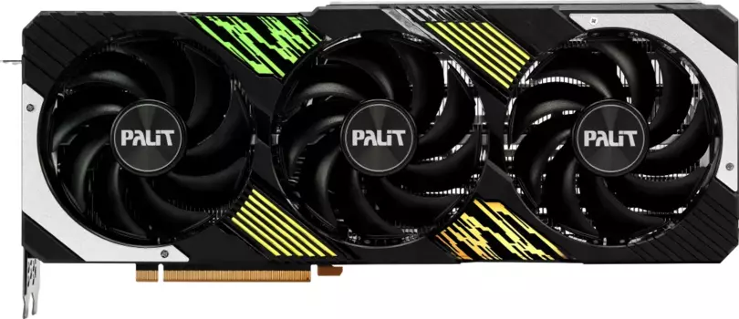 Видеокарта Palit NVIDIA GeForce RTX 4070Ti SUPER Gaming Pro, 16Gb GDDR6X, 256 бит, PCI-E, HDMI, 3DP, Retail (NED47TS019T2-1043A)